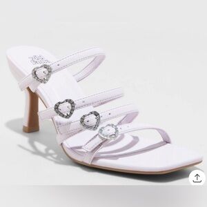 Wild Fable Lilac Strappy Heels with Heart Details
